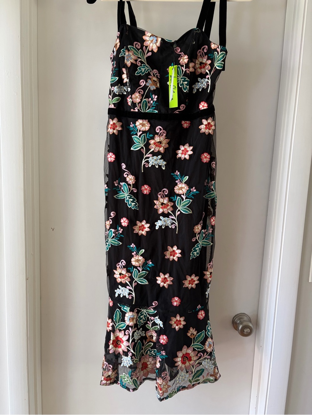 Sam Edelman Black Embroidered Floral Dress